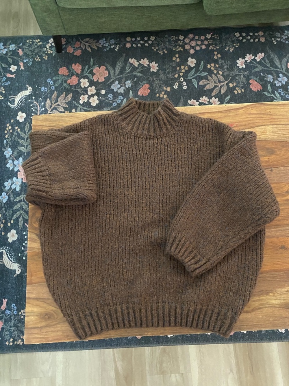 Cozy Chunky Brown Knit Sweater